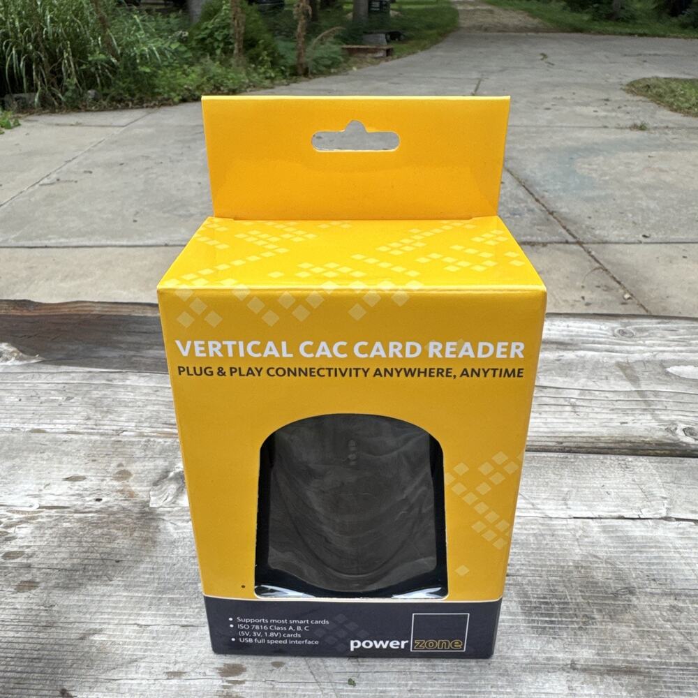 Power Zone Vertical CAC Card Reader USB CRC-8067621 Smart Card Reader